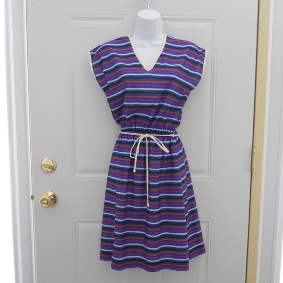 Oops Dresses & Skirts - Vintage 70's Classic stripped  dress Oops